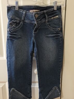 Dark Blue Women's Crapri Jeans - Classic Indigo Denim